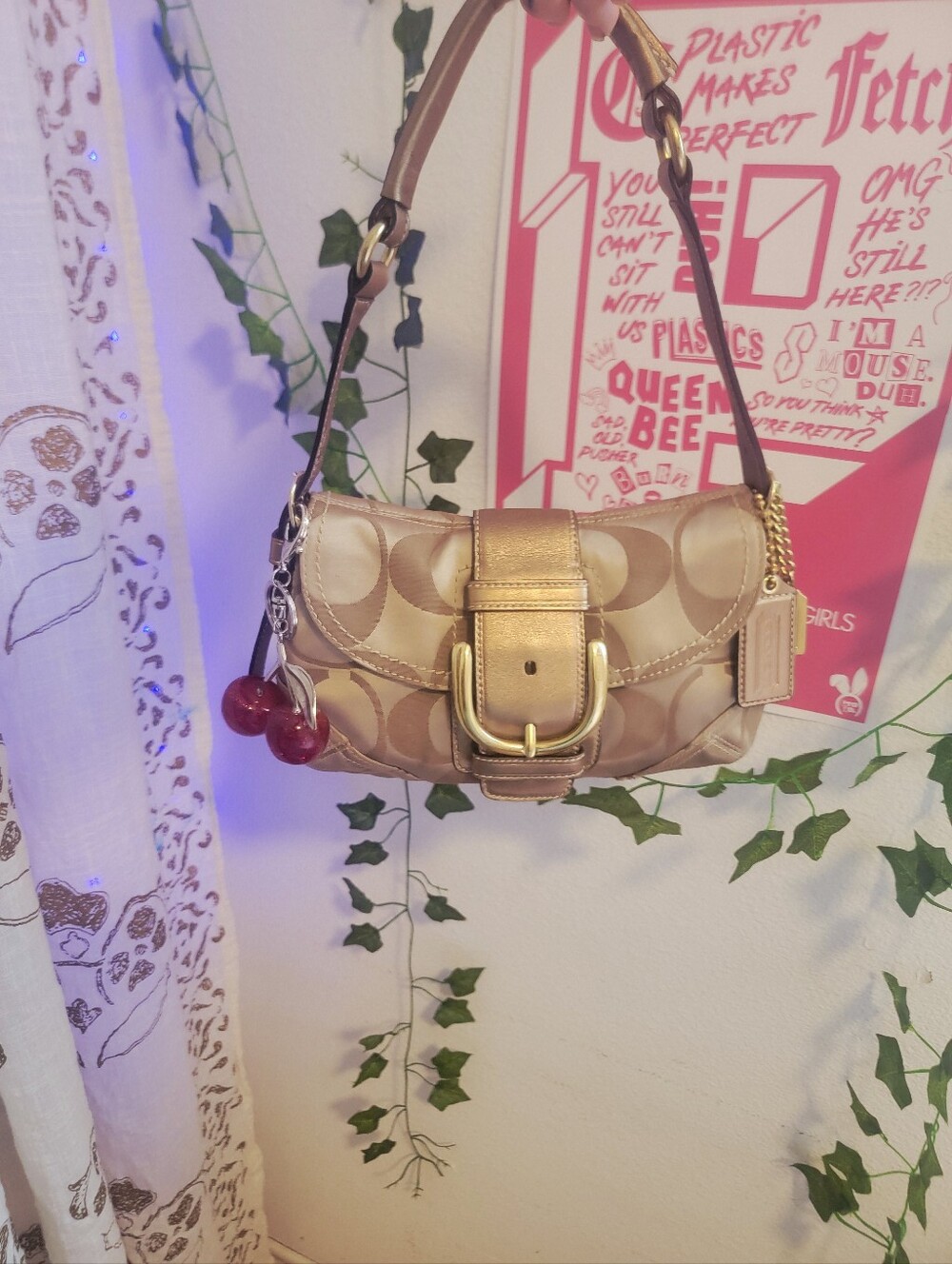 Coach SOHO Bronze Metallic Gold Shoulder Buckle Bag STUNNING!! 💫💫💫